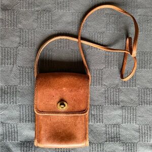 Vintage brown leather Coach scooter bag